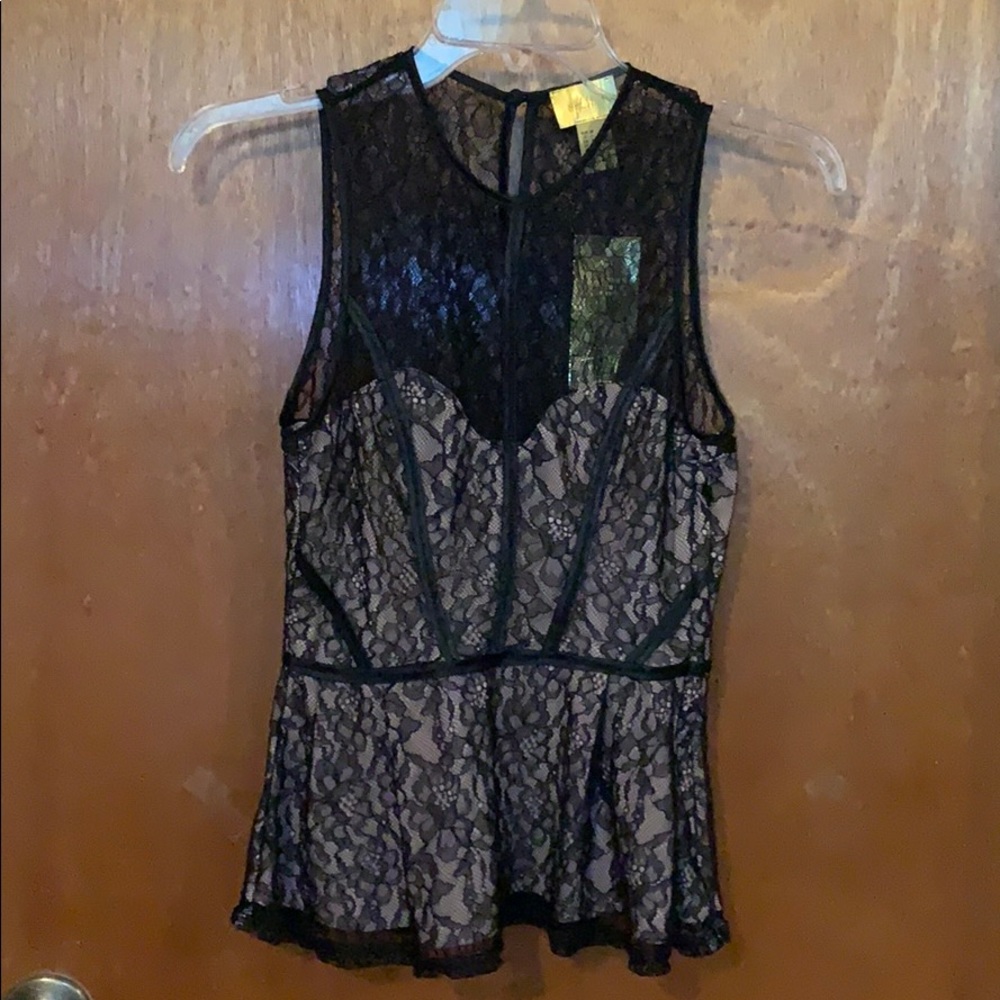 Sheer lace top